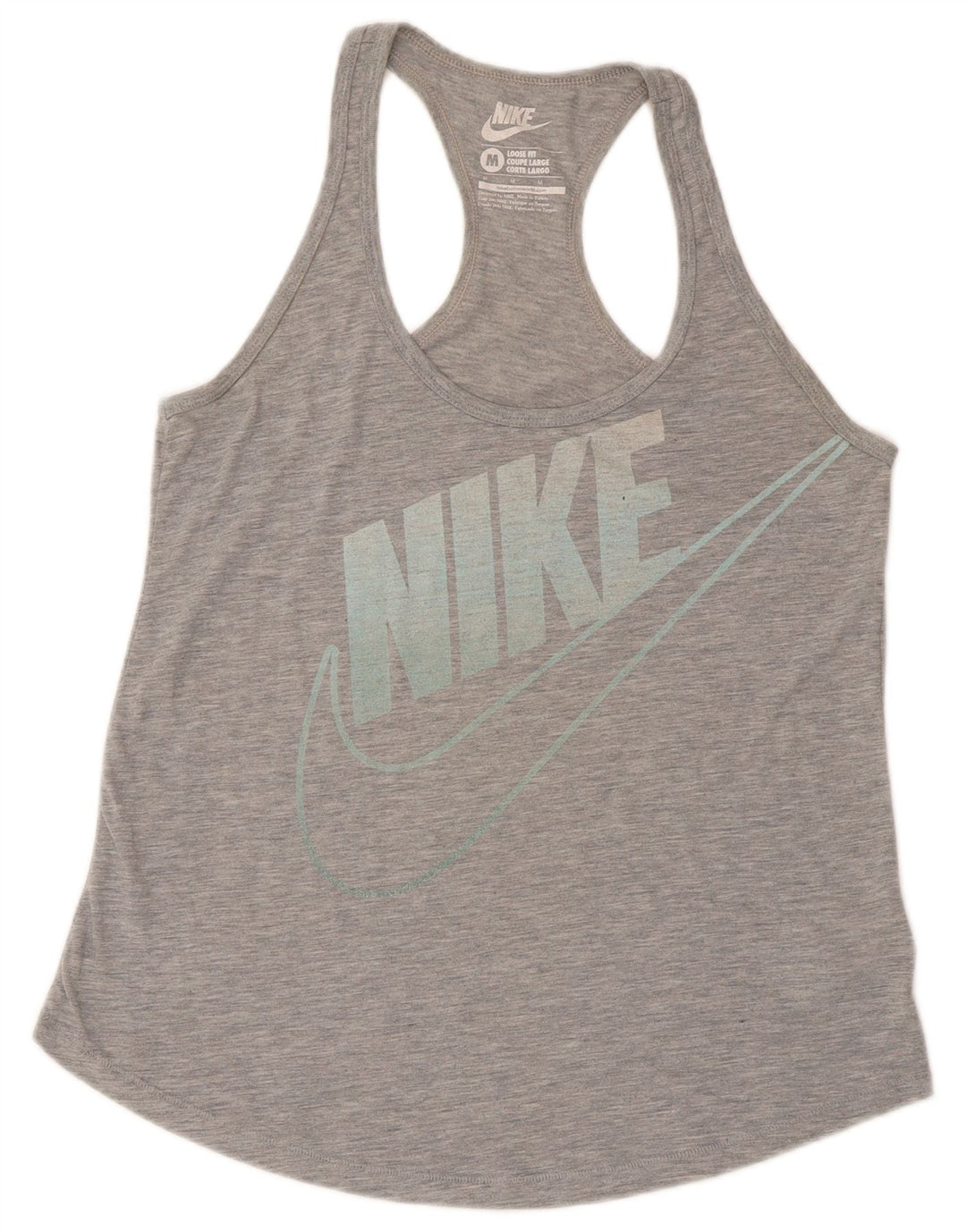Colete gráfico feminino Nike Loose Fit UK 12 poliéster cinza médio