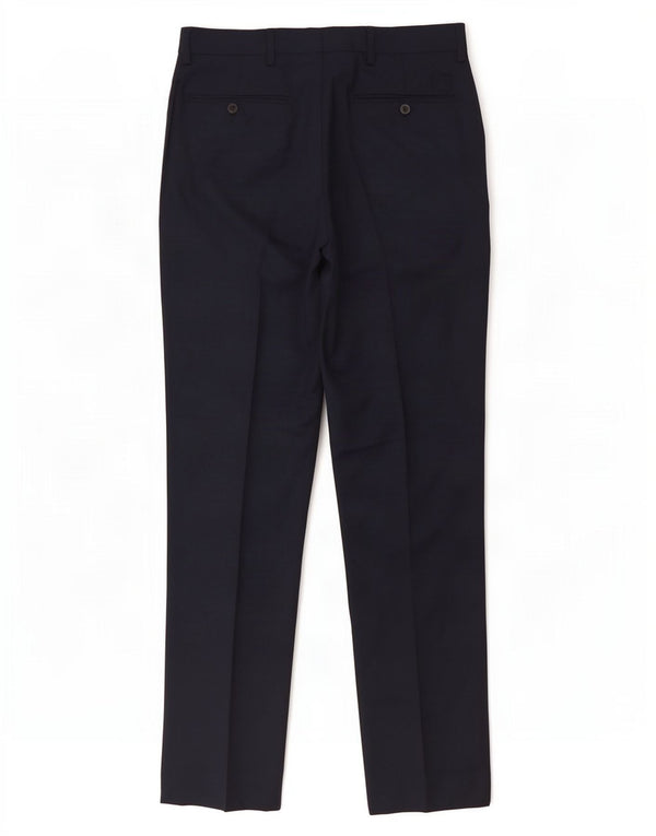 Calça casual masculina Marks & Spencer Slim Fit W30 L31 azul marinho poliéster