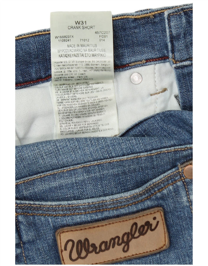 Shorts jeans Wrangler masculino Crank W31 algodão azul médio