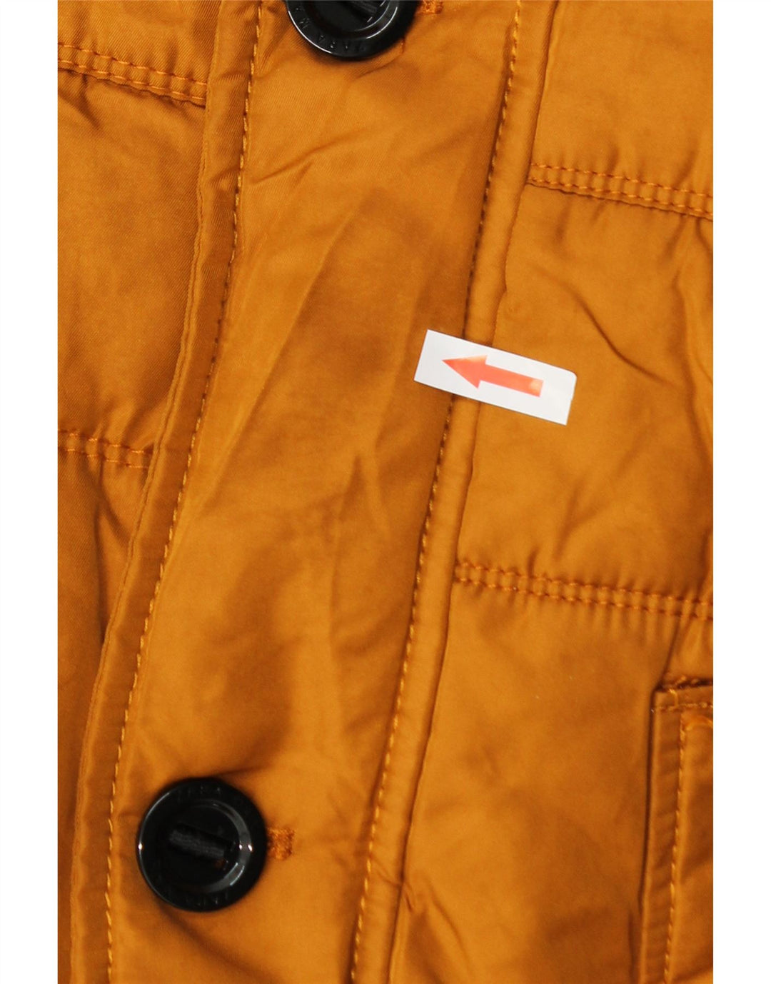 Jaqueta acolchoada militar masculina Zara UK 36 poliéster laranja pequeno