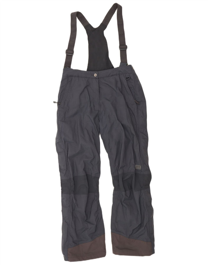 Calça de esqui feminina Helly Hansen Dungarees UK 16 grande bloco cinza