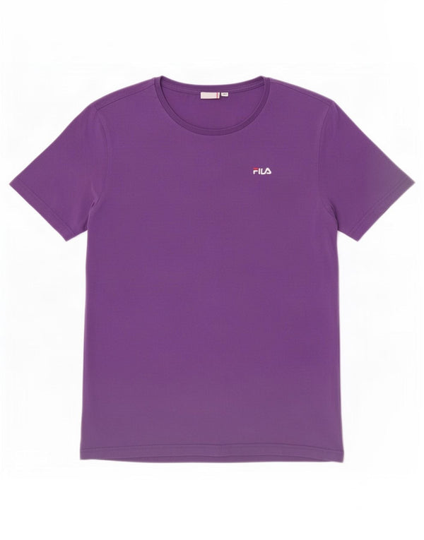 Camiseta feminina Fila UK 14 algodão roxo médio