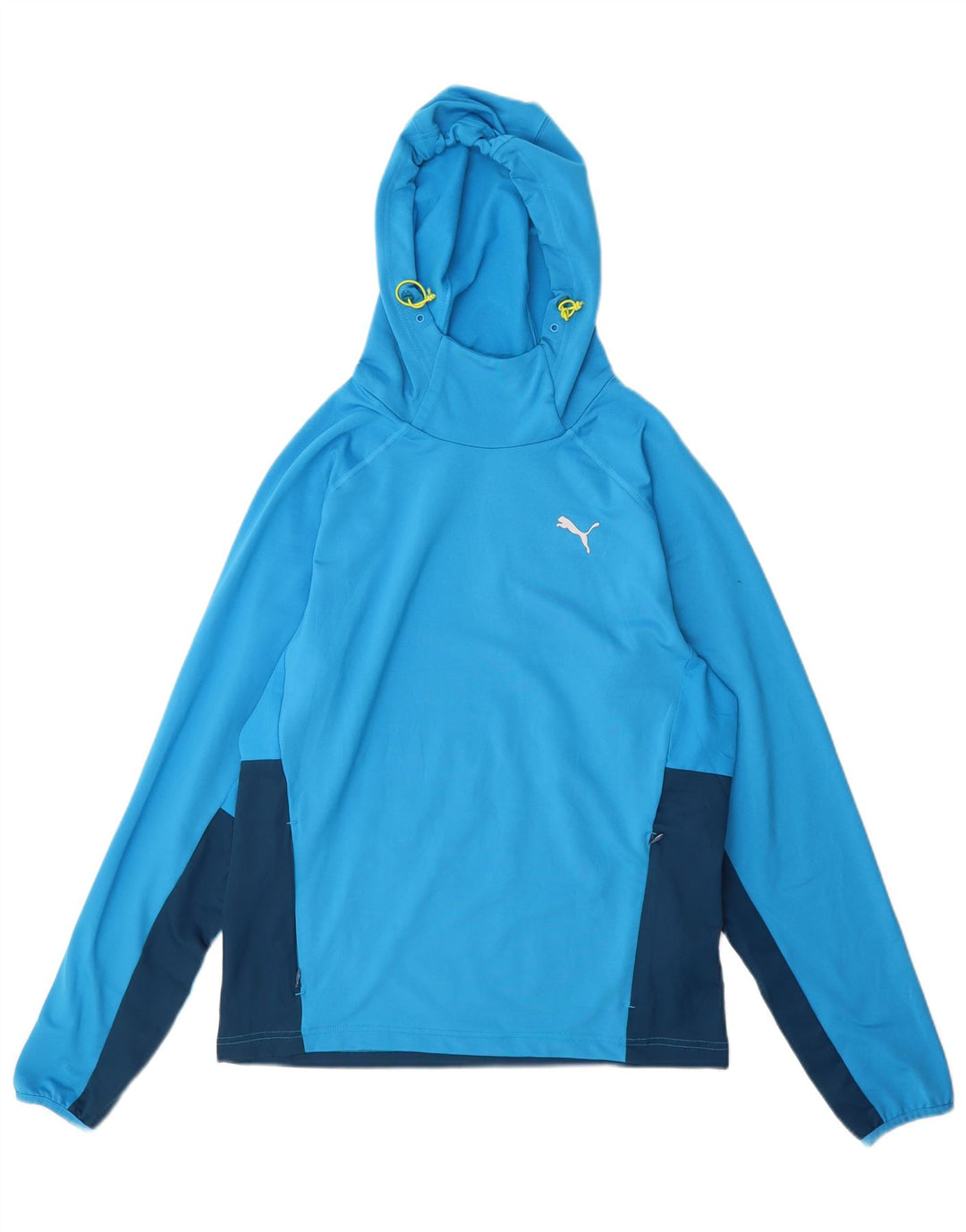 Puma Mens Hoodie Jumper Pequeno Azul Colorblock Poliéster