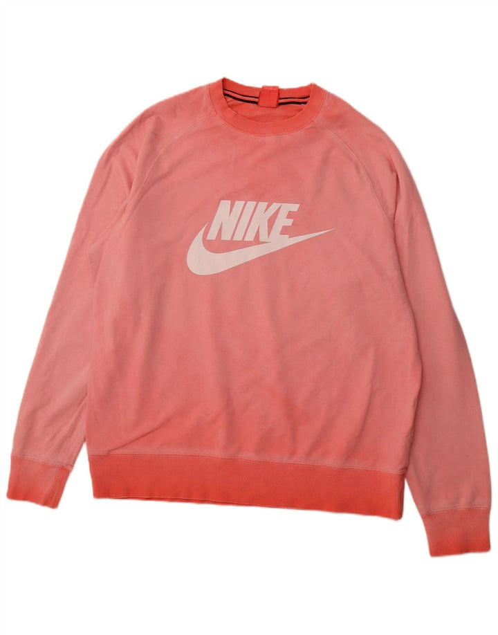 NIKE Mens Graphic Moletom Jumper XL Rosa Algodão