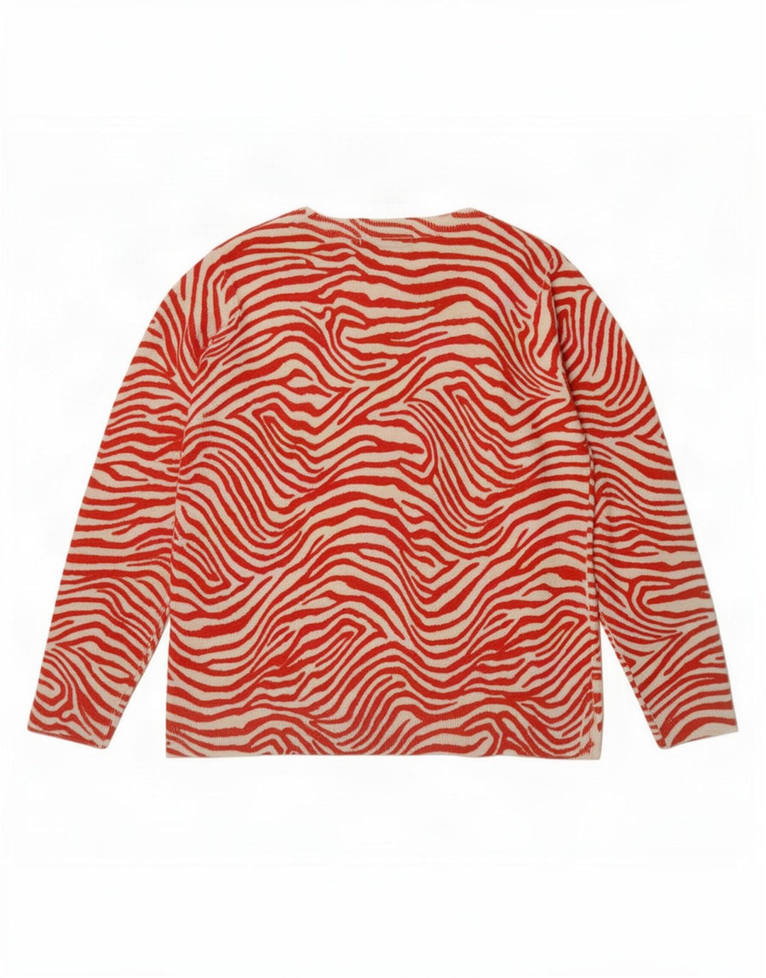 Suéter feminino Marks & Spencer com gola canoa Reino Unido 14 médio vermelho