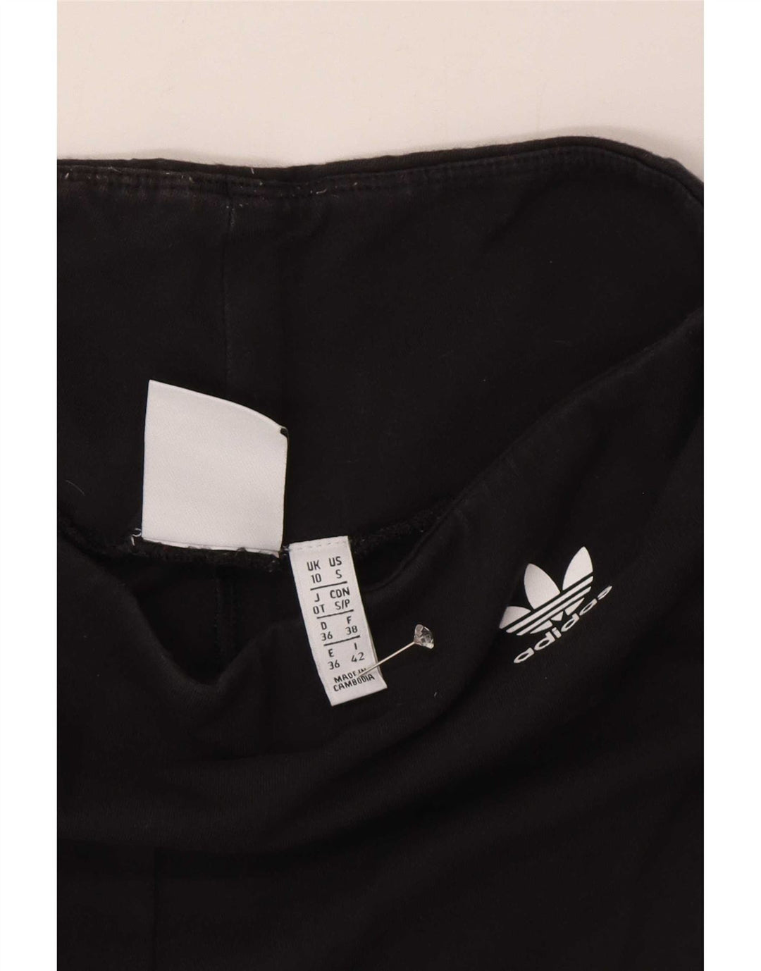 Adidas Womens Graphic Leggings UK 10 Pequeno Preto Colorblock