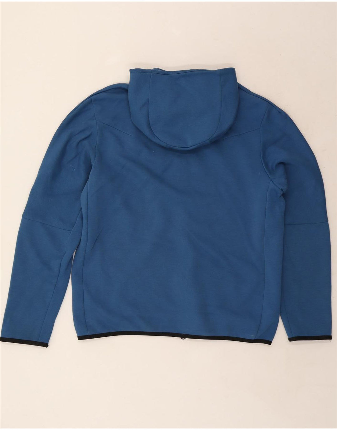 Suéter masculino Nike com capuz e zíper grande algodão listrado azul