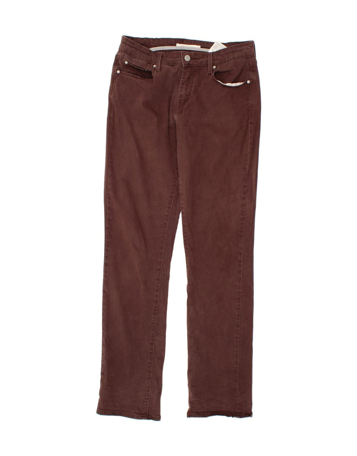 LEVI'S Womens 505 Straight Jeans W28 L31 Burgundy Cotton Vintage Levi's and Second-Hand Levi's from Messina Hembry 
