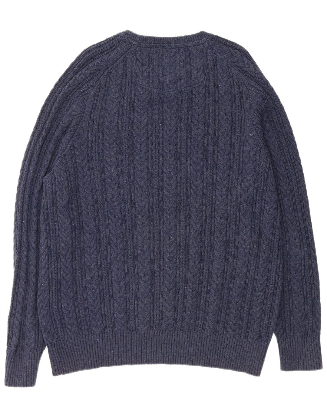 Suéter masculino FAT FACE com gola canoa XL azul marinho algodão manchado