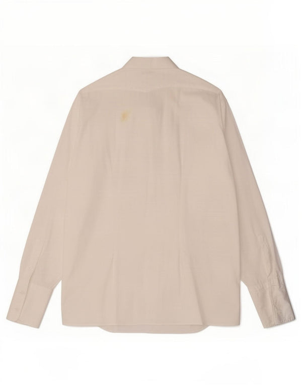 Lanvin Mens Formal Shirt Size 44 XL White Cotton