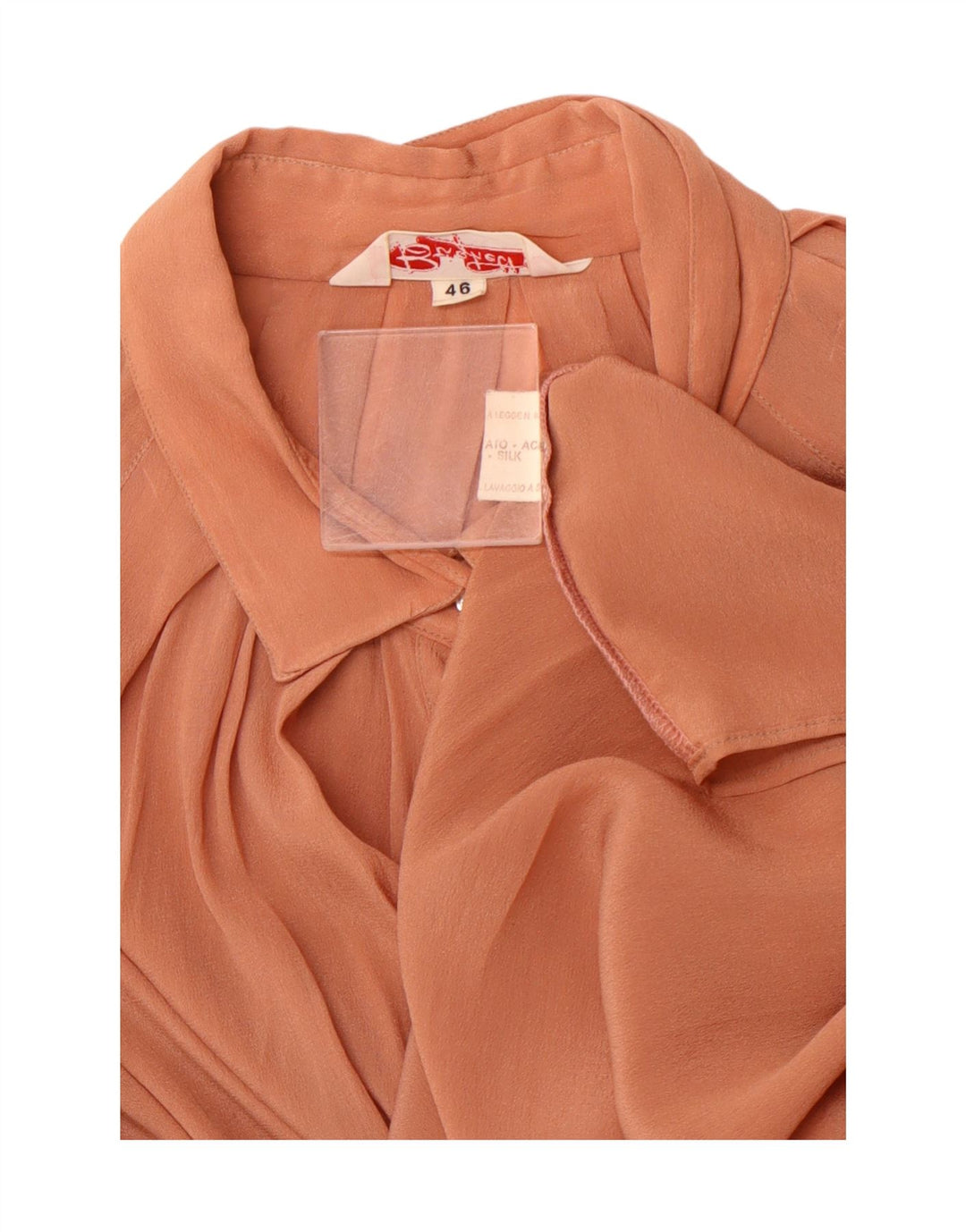 Blusa feminina VINTAGE de manga comprida com ajuste solto IT 46 grande marrom