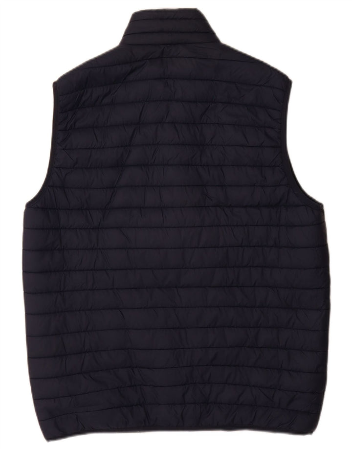 Colete acolchoado masculino Zara UK 38 nylon azul marinho médio