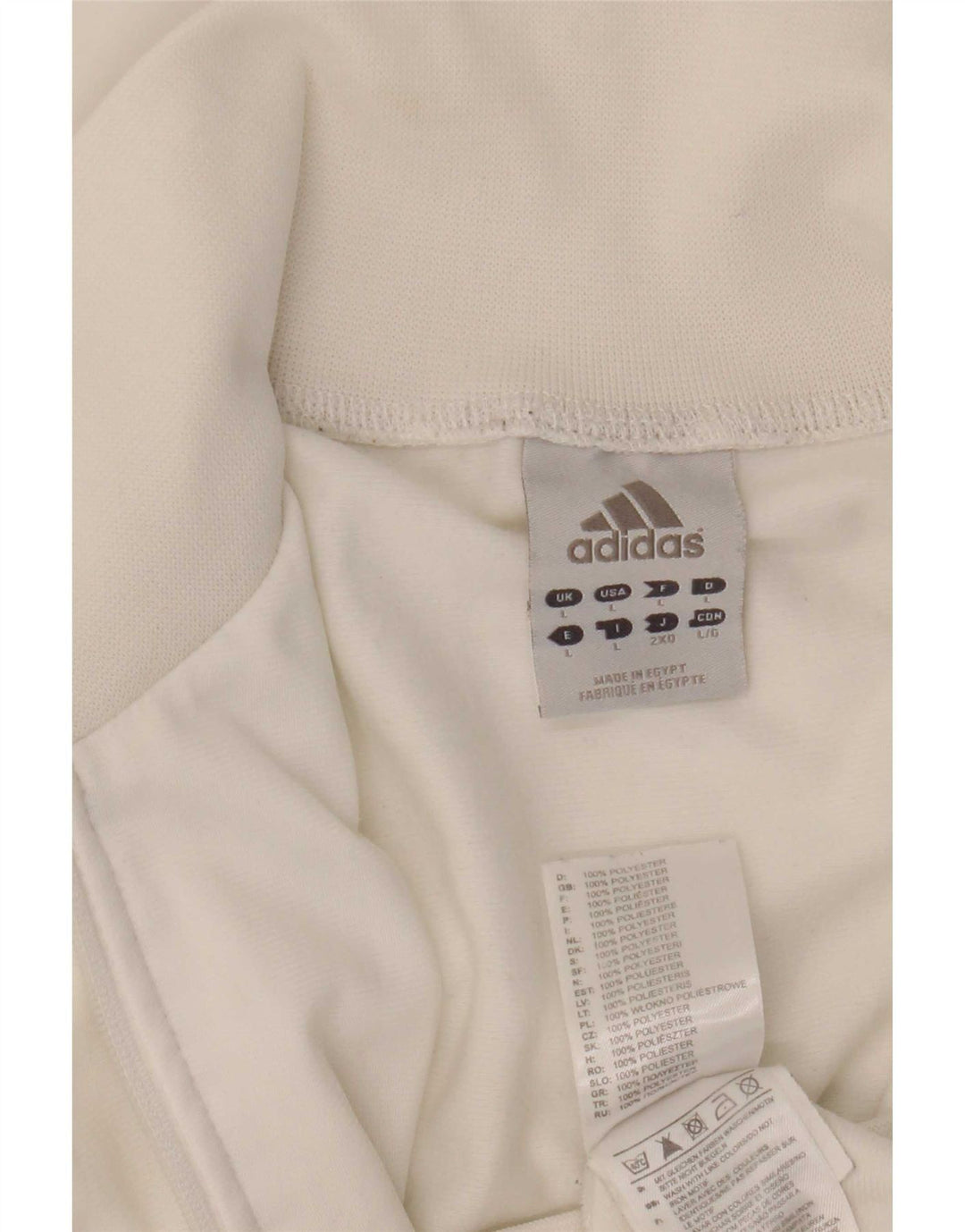 Adidas Mens Treino Top Jaqueta Grande Poliéster Branco