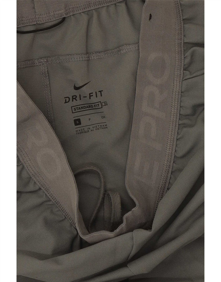 Shorts esportivos Nike masculinos Dri Fit Graphic Standard pequenos cáqui poliéster