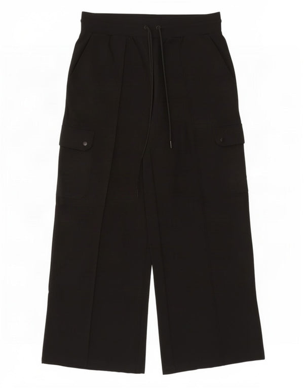 Calça esportiva feminina Marks & Spencer Cargo Reino Unido 14 grande viscose preta