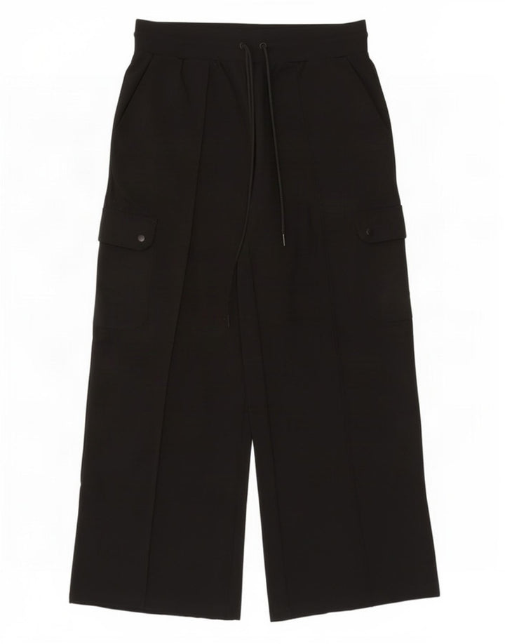 Calça esportiva feminina Marks & Spencer Cargo Reino Unido 14 grande viscose preta