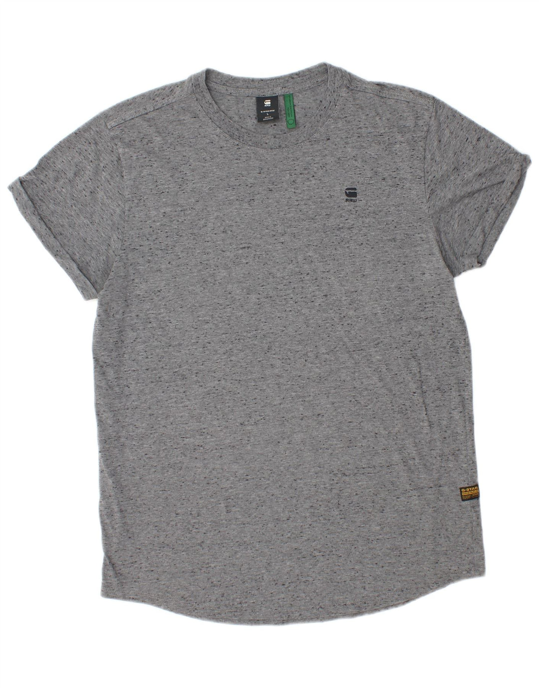 Camiseta masculina G-STAR grande algodão manchado cinza