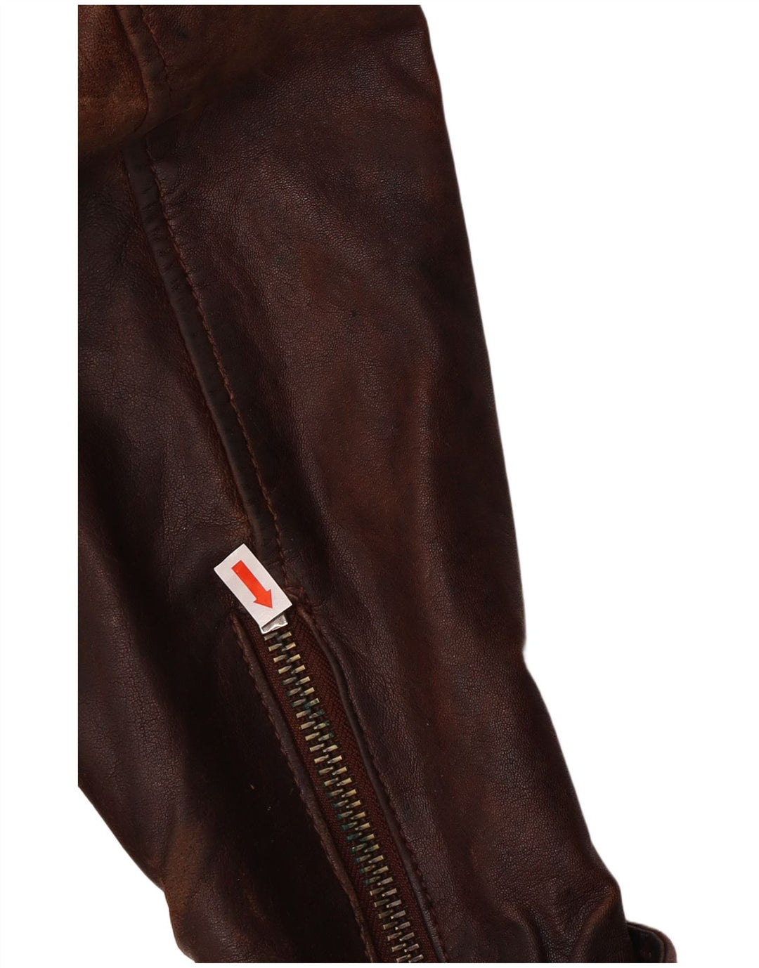 Jaqueta de couro masculina Be Edgy Reino Unido 38 couro marrom médio