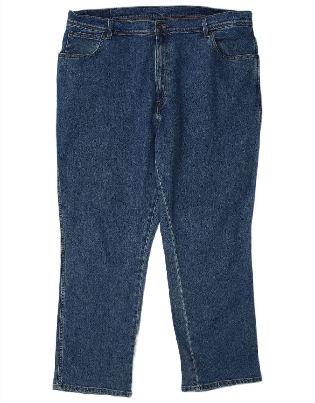 Calça jeans reta masculina WRANGLER regular fit W42 L30 algodão azul