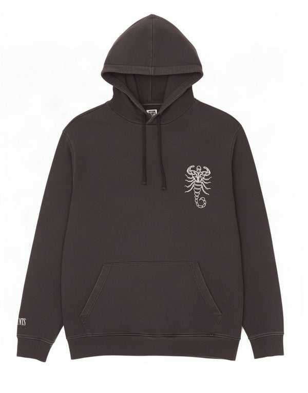All Saints Mens Graphic Hoodie Jumper XS Algodão Preto