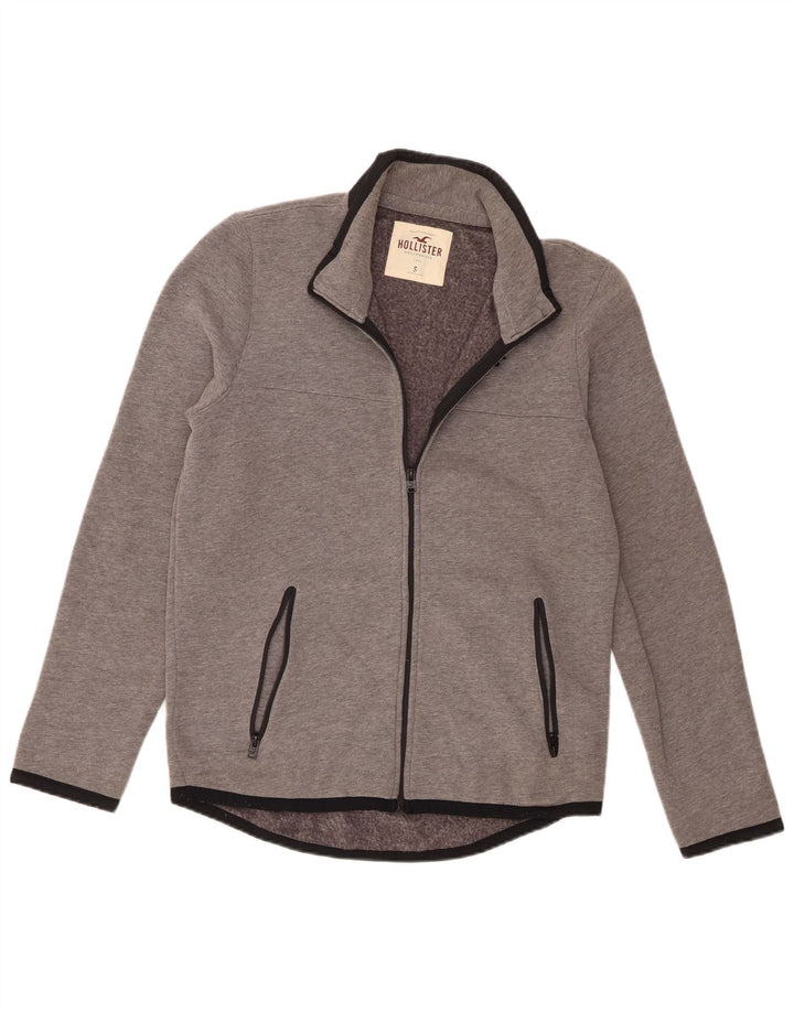 Hollister Mens Treino Top Jacket Pequeno Algodão Colourblock Cinza