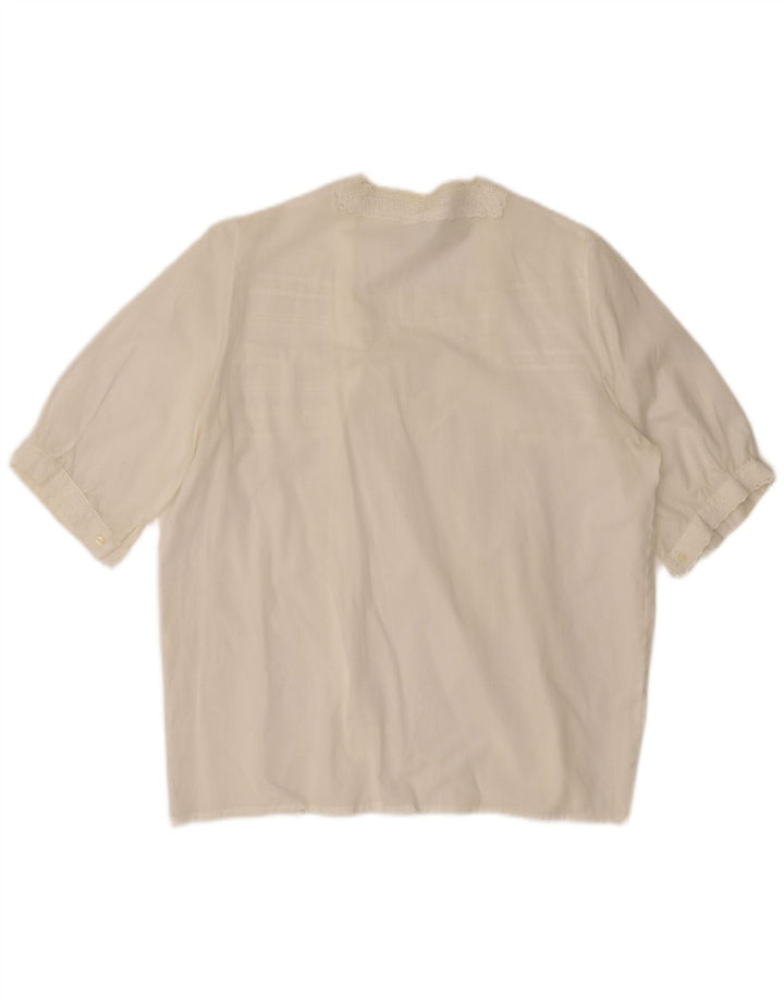 Gossl Cardigã feminino de manga curta EU 40 médio branco floral