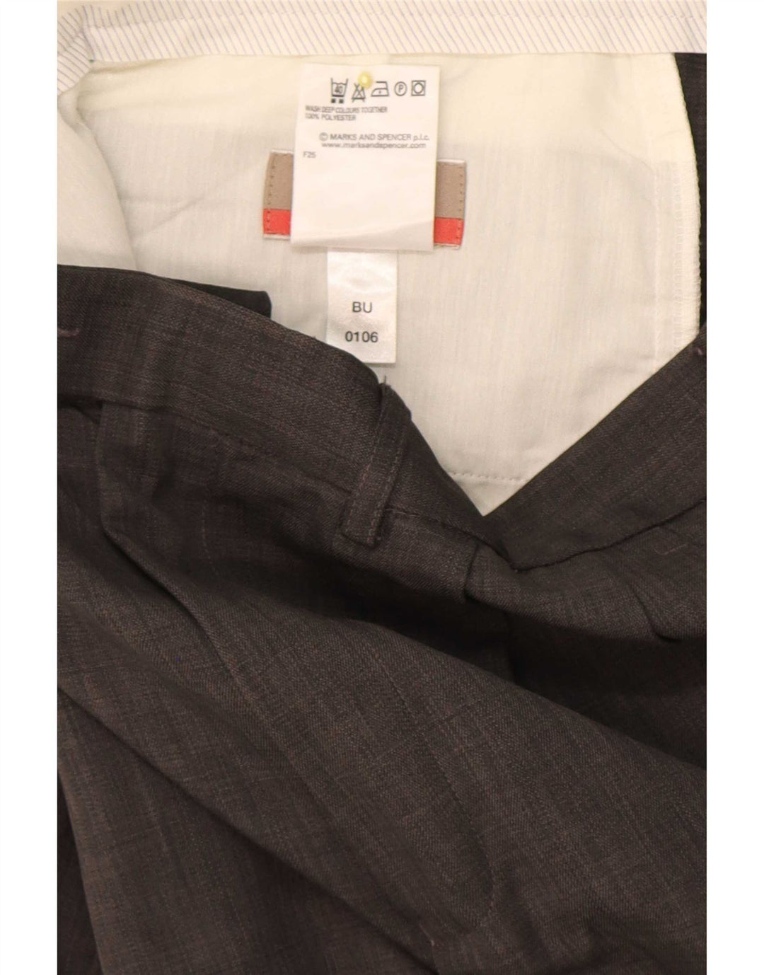 Calça masculina Marks & Spencer Pegged Suit W34 L31 cinza poliéster