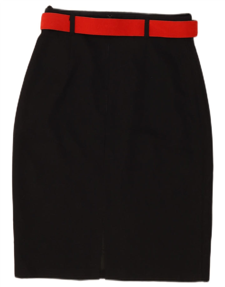 Saia lápis feminina Betty Barclay UK 12 médio W28 poliéster preto