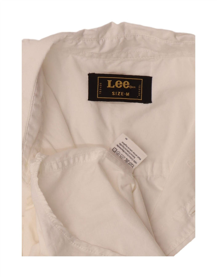 Camisa masculina LEE de algodão branco médio