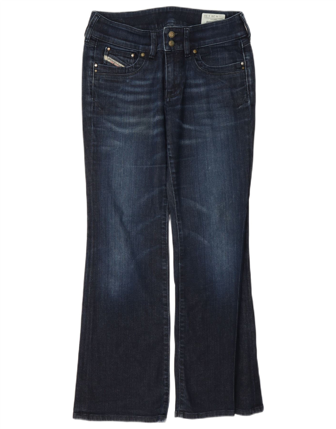 Diesel feminino Ronhar Bootcut jeans W28 L30 azul marinho algodão
