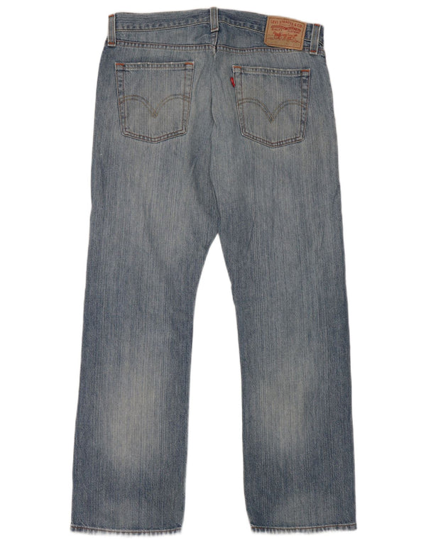 Levi's Masculino 514 Distressed Slim Straight Jeans W33 L30 Azul Algodão