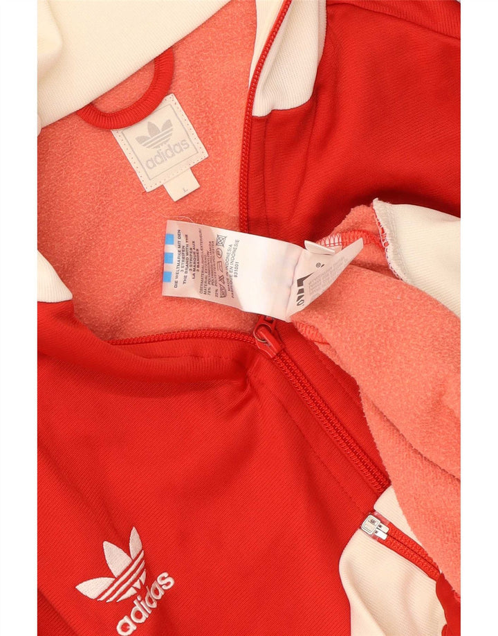 Adidas Mens Great Britain Tracksuit Top Jaqueta Grande Bloco Colorido Vermelho