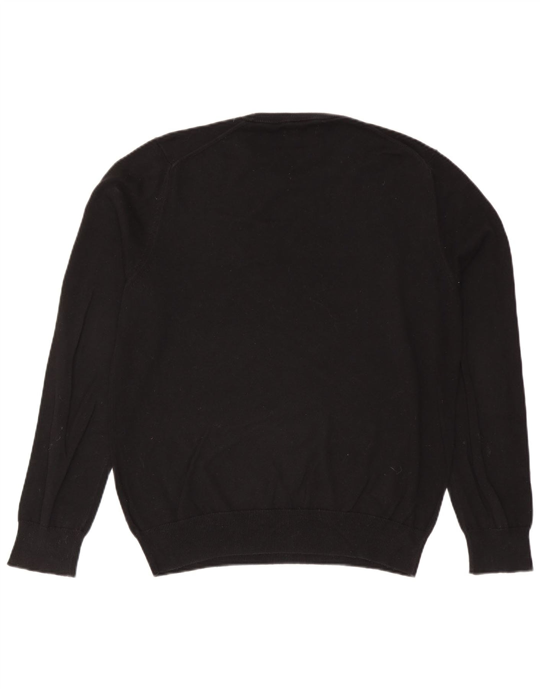 Suéter masculino Marks & Spencer com gola redonda, grande algodão preto