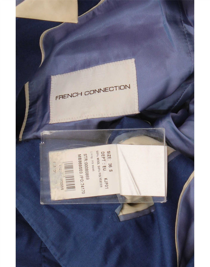 Jaqueta blazer masculina French Connection com 2 botões e manga 3/4 Reino Unido 36 azul pequeno