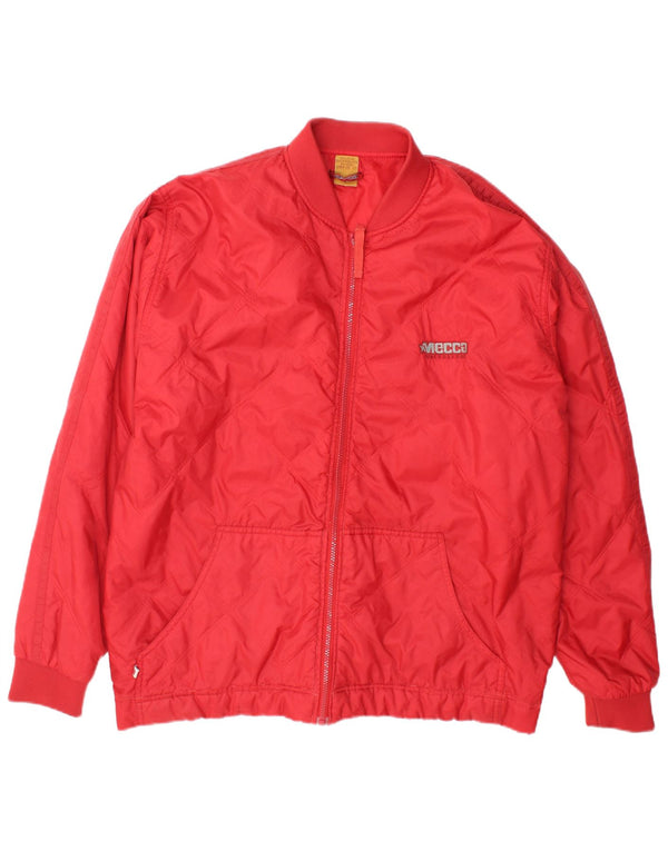 Jaqueta bomber masculina vintage UK 40 grande nylon vermelho