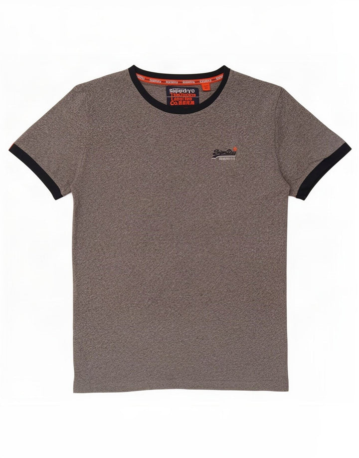 Camiseta masculina Superdry grande algodão cinza