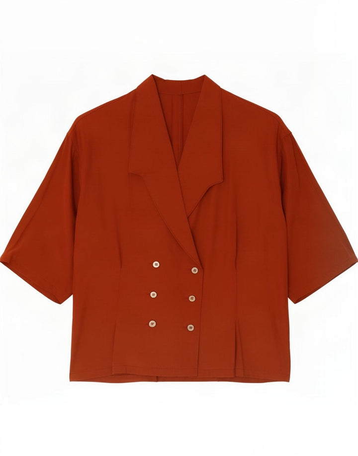 Blusa feminina vintage UK 14 vermelho médio