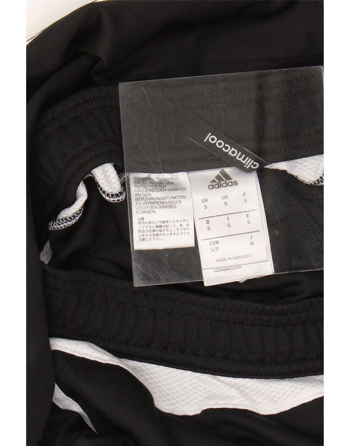 Calças de treino masculinas Adidas Climacool pequenas pretas em bloco de poliéster