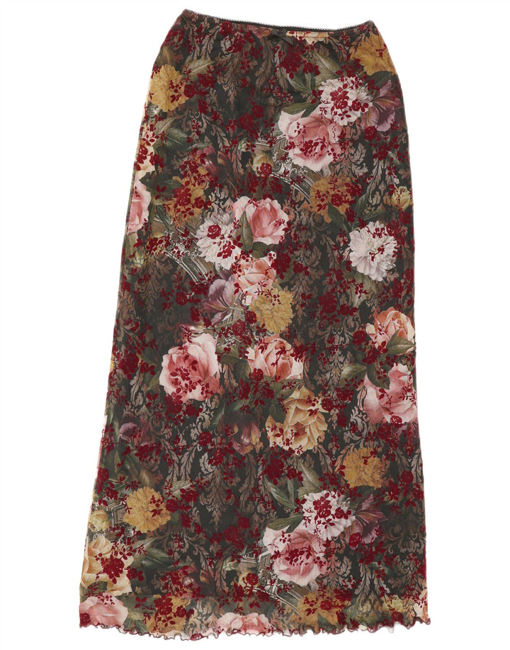 Saia maxi feminina Urban Outfitters pequena W26 poliéster floral multicolorido