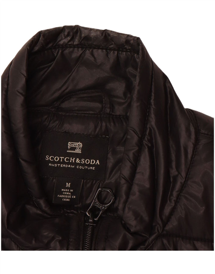 Colete acolchoado feminino SCOTCH & SODA UK 14 médio preto