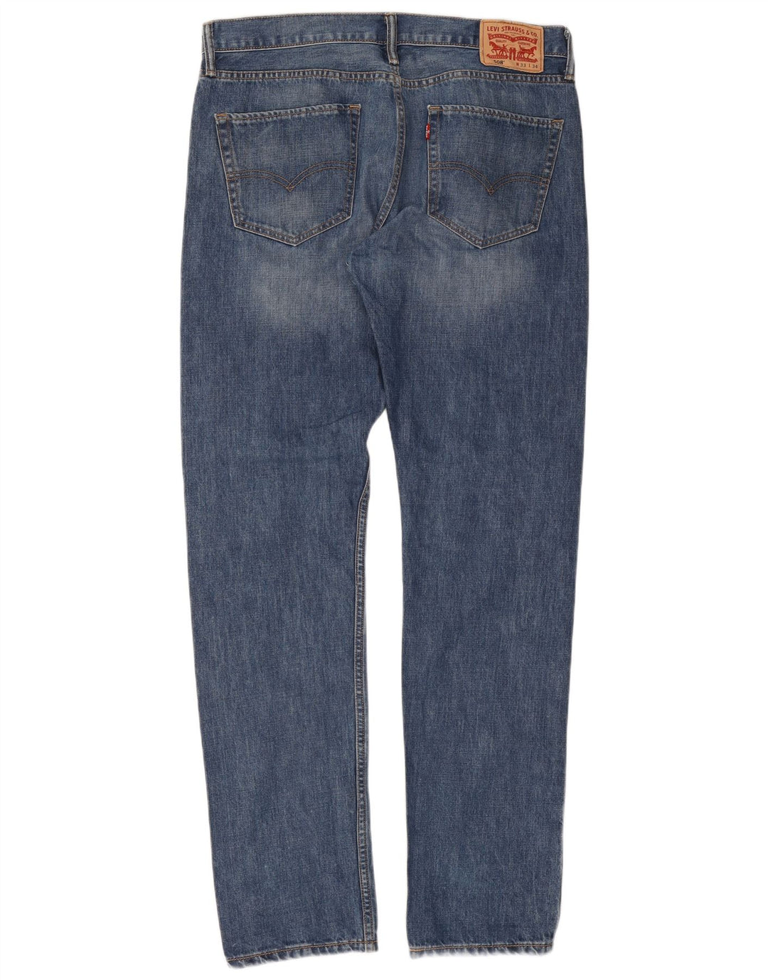 Levi's Masculino 508 Regular Tapered Jeans W33 L34 Azul Algodão