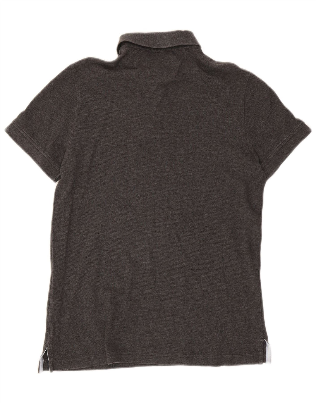 Camisa polo masculina Tommy Hilfiger pequena algodão cinza