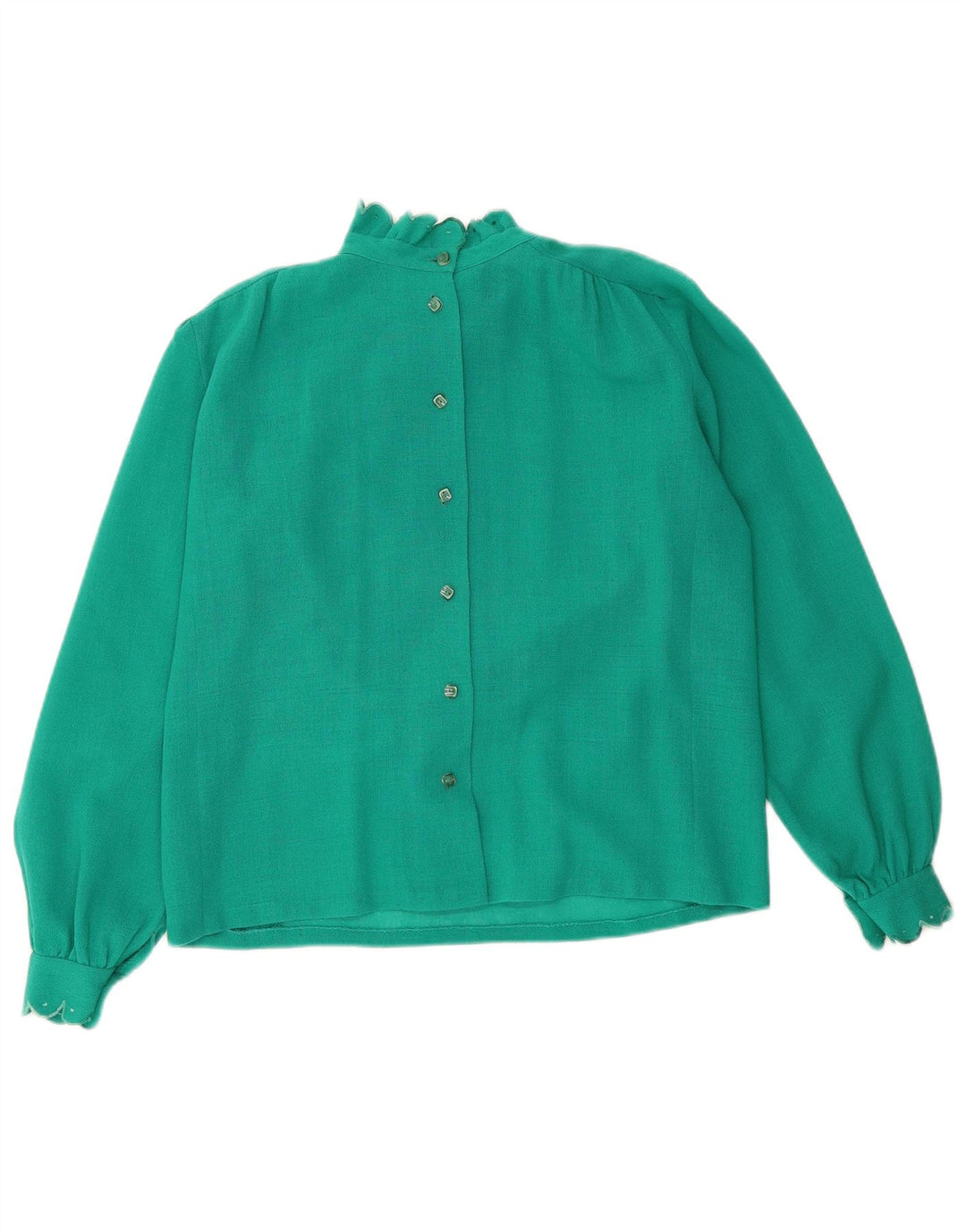 Blusa feminina vintage UK 16 grande turquesa