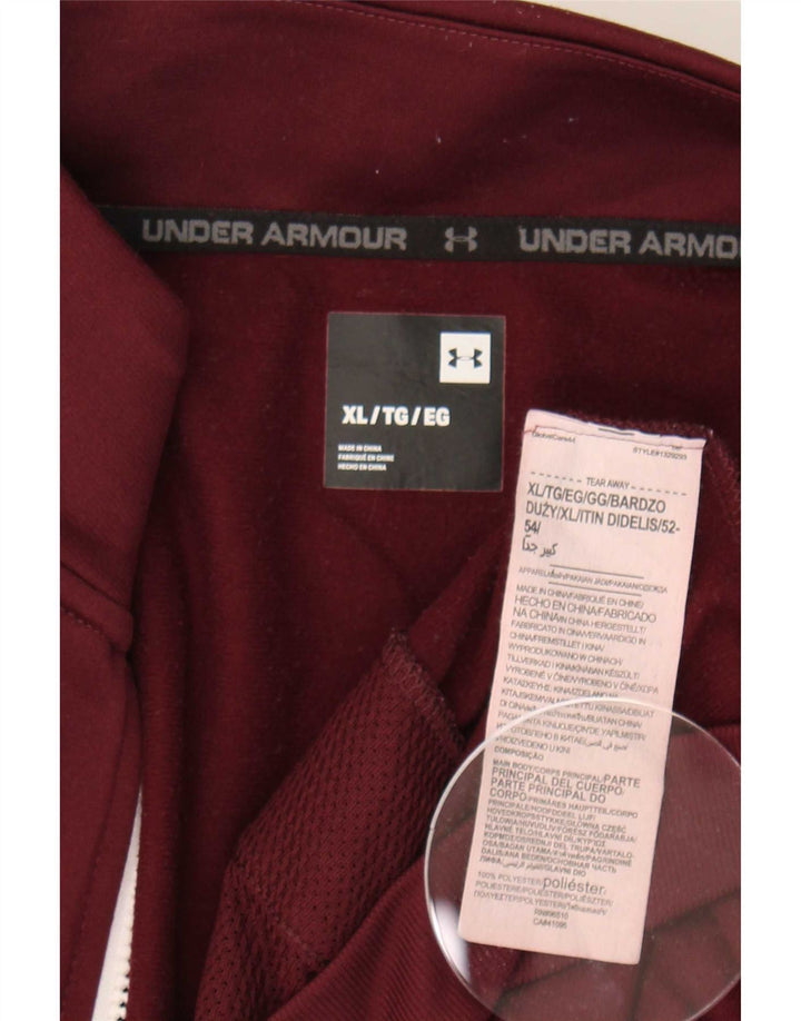 Under Armour Mens Treino Top Jacket XL Borgonha Poliéster