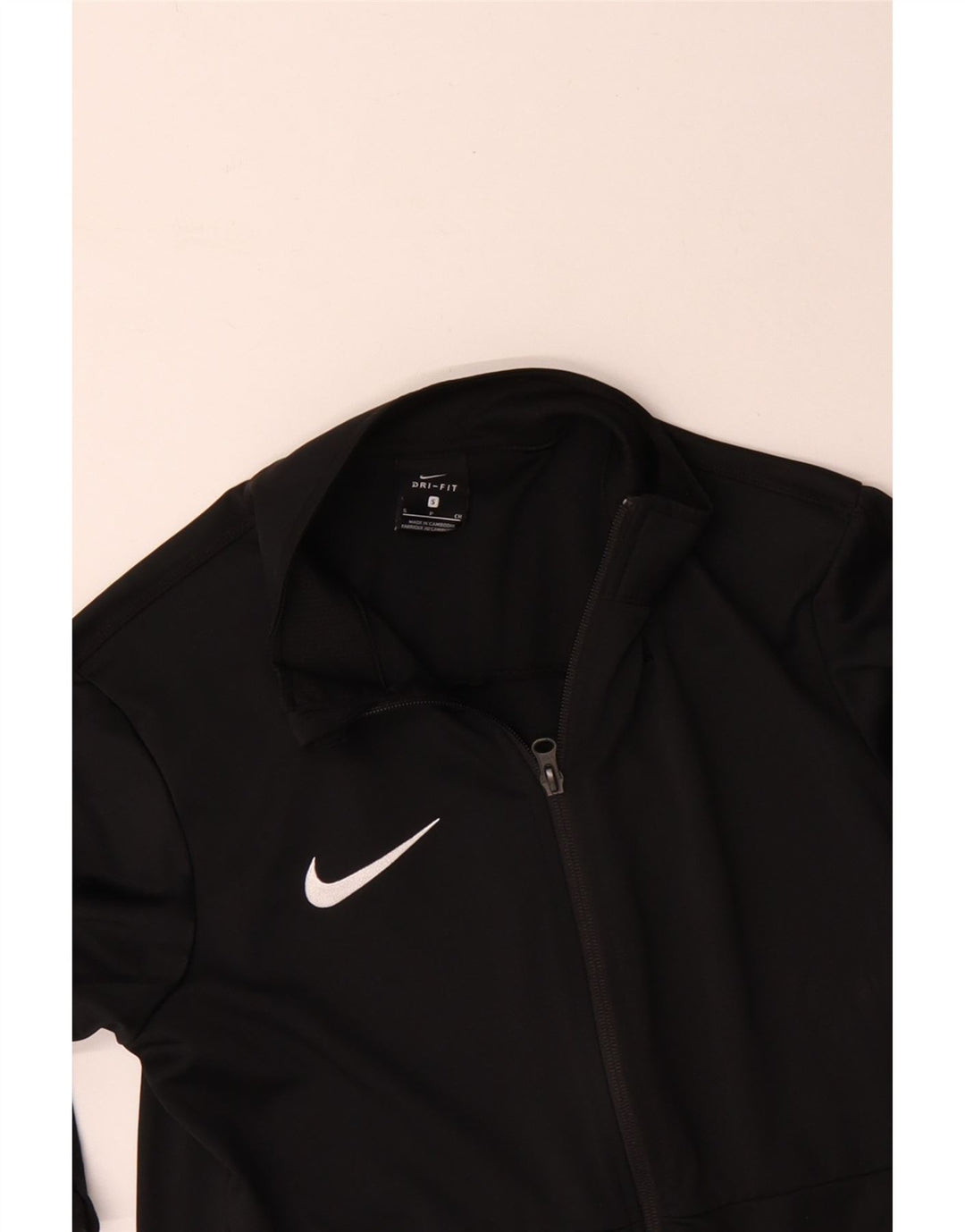 Nike Mens Dri Fit Tracksuit Top Jacket Pequeno Poliéster Preto