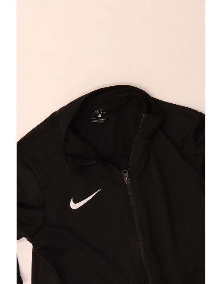 Nike Mens Dri Fit Tracksuit Top Jacket Pequeno Poliéster Preto