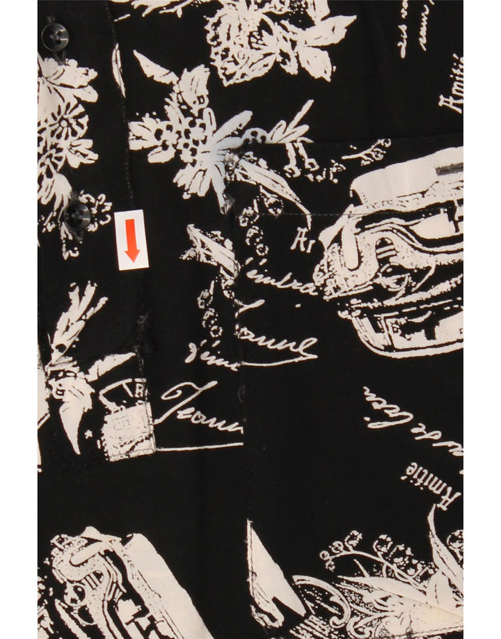 Camisa pulôver gráfica masculina VINTAGE preta média