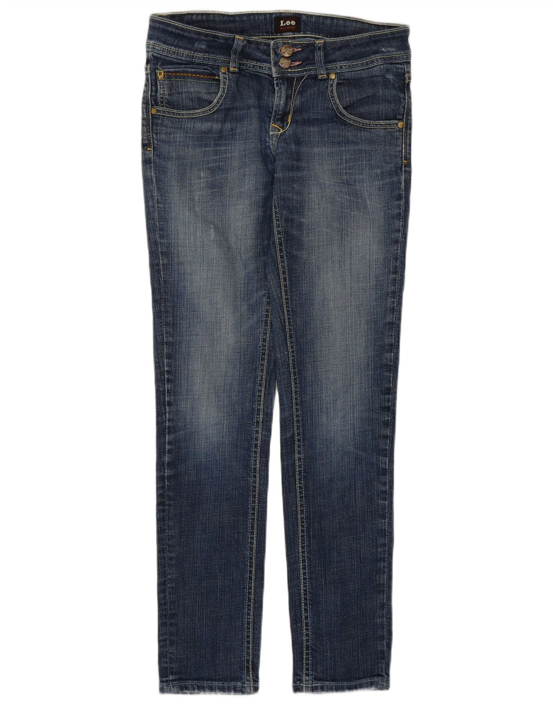 Lee Womens Slim Jeans W28 L29 Azul Algodão