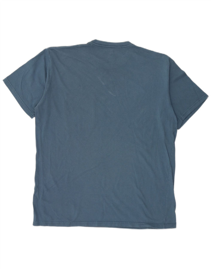Russell Athletic Mens Camiseta Top Grande Algodão Azul