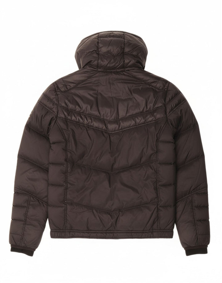Jaqueta acolchoada com capuz para meninos DIESEL 15-16 anos preto nylon
